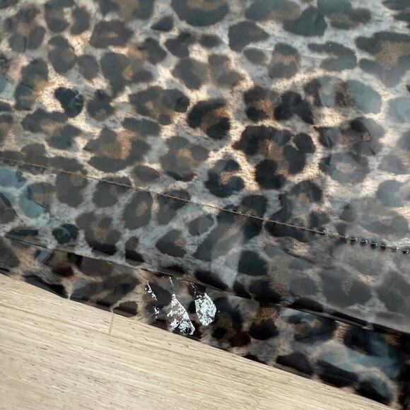 Elliott Lauren Leopard Print Animal Print Transparent Coat 100% TPU Size Medium - Picture 6 of 8